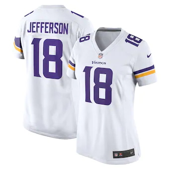 womens nike justin jefferson white minnesota vikings game p